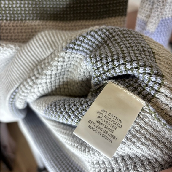 Market & Spruce Gray and Blue Crew Neck Sweater - Picture 5 of 5